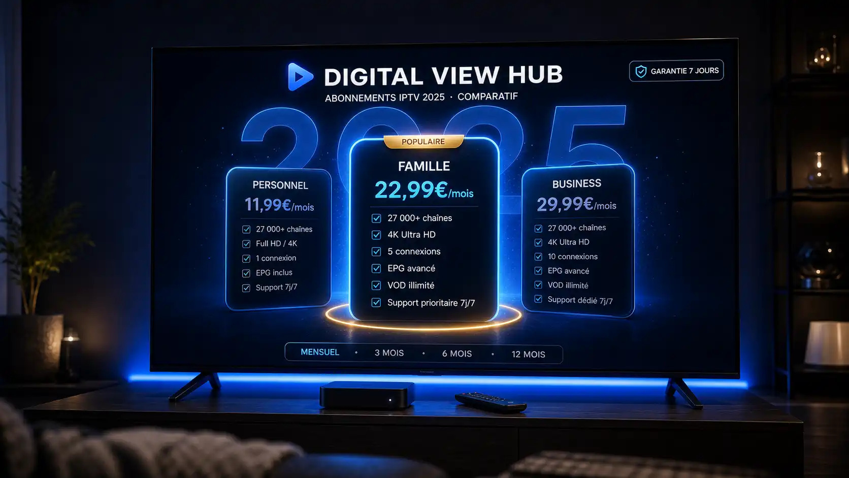Abonnement IPTV : prix, formules et méthode d'achat